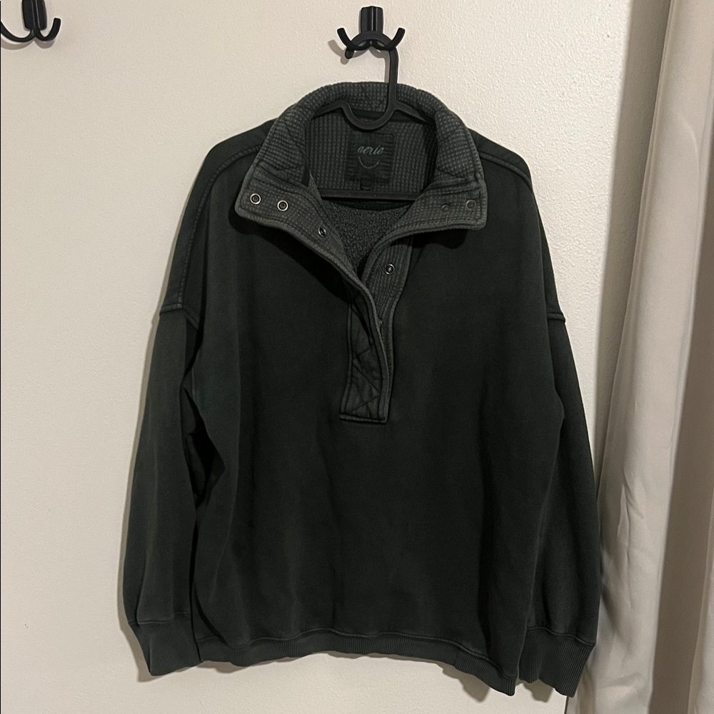 Aerie Women’s Dark Green Zip-Up Sweatshirt